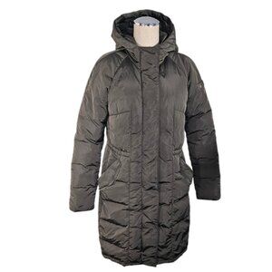 Peuterey olive green down filled hooded puffer coat size 40/XS
